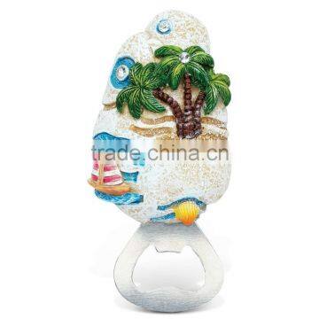 Palm Tree Resin Stone Finish Magnet With Bottle Opener photo-2