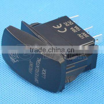 No Lens 4 Blade Pins Waterproof Rocker Switch With Two Red Lights photo-3