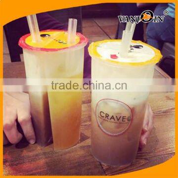New Style Plastic Clear 3 Flavor Boba Cups Iced Drink Tea Split Cup