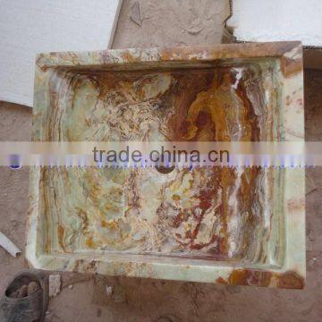 HOT SALE CHEAP PRICE MULTI GREEN ONYX SINKS BASINS COLLECTION photo-4