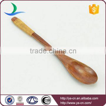 Kitchen Flatware Natural Wooden Handmade Small Edible Serving Spoon photo-3