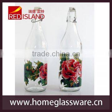 lL Nice Peony Pattern Juice bottle