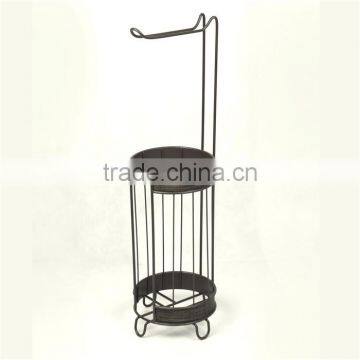 Round Rack, Standing Holder With One Hook, Bronze photo-3