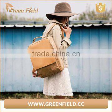 Washable kraft paper comfortable backpack hot sell brown kraft paper high school backpack