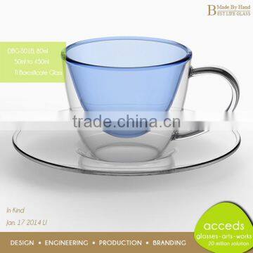 Unbreakable Pyrex Glass Drinking Custom Espresso Cup And Saucer photo-5