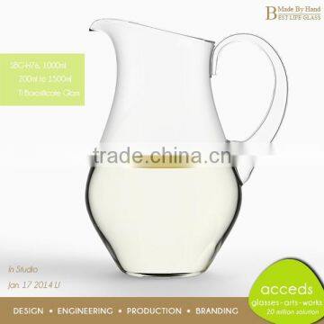 Decorative Wholesale Borosilicate Heat Resistant Glass Milk Jug photo-4