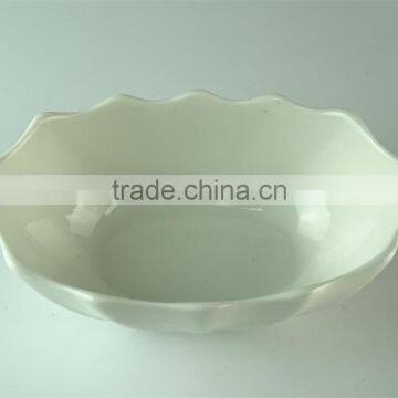 Popular Stocked White Ceramic Dessert Serving Bowl for Sale photo-2