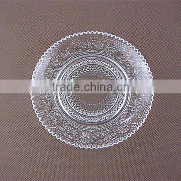 Round Clear Bread Glass Plate , Dessert Plate , Fruit Dish photo-2
