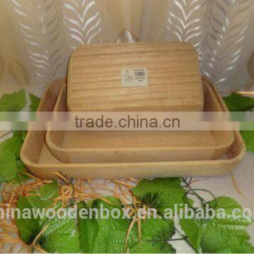 The Set of Paulownia Wood Serving Trays photo-2