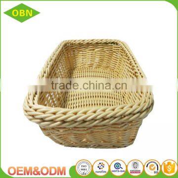 Hand Woven Washable Solid Plastic Food Basket photo-2