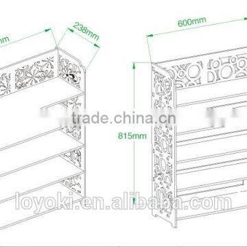 White Wood&Plastic Corner Shelf Home Display Beautiful Shoe Rack photo-6