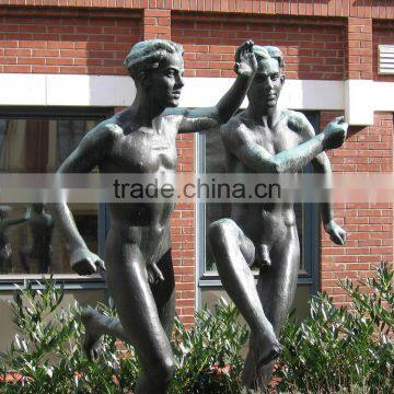 bronze foundry modern garden high quality bronze nude boy statue