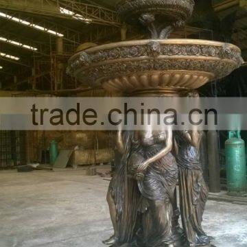 Supplier Outdoor Garden Decoration Sexy Lady Metal Bronze Fountain photo-6