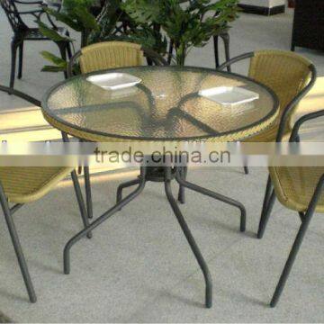 Outdoor rattan wicker furniture bistro rattan dining set