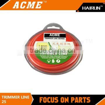 Nylon brush cutter line grass trimmer line