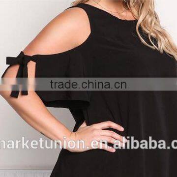 2017 Hot Sale High Quality Strapless Black Dress for Fat Women photo-6