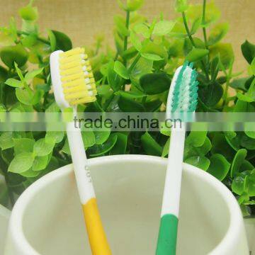 Rubber Handle Small Head Natural Bristle Child Toothbrush photo-3