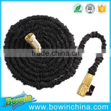 2016 New brass fitting expandable clear garden hose with black color