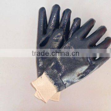 Sunnyhope Blue Nitrile Knitted Hand Polishing Gloves for Industrial photo-3