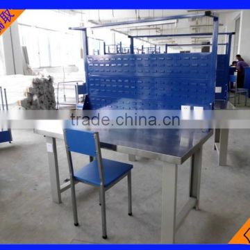 Heavy duty laboratory workbench with fireproof table top