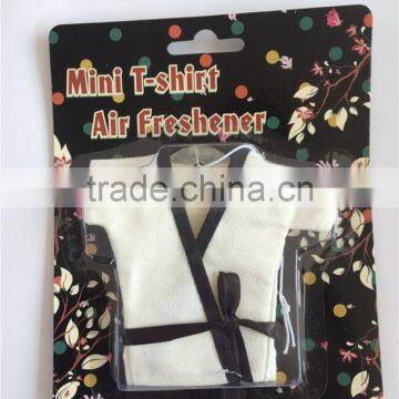 mini Japanese taekwondo jersey COTTON air freshener/FRESHNER with nice blister packing