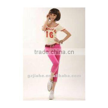 2012 nice and popular guangzhou coloured skinny pant for girl