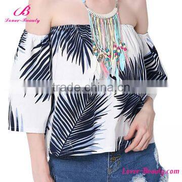 Hot Red Off Shoulder Summer Satin Women Designs Blouse photo-5