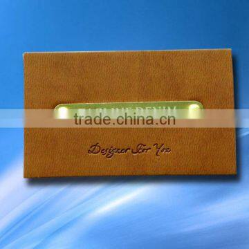 Apparel Leather Label with metal