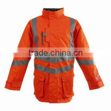 3M High Vis Lined Winter waterproof Storm Coat