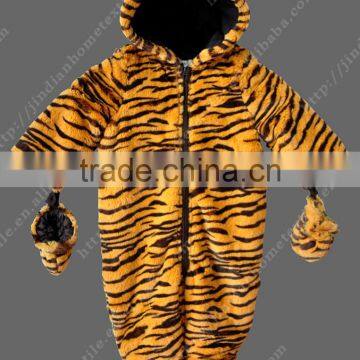 Cute Tiger Design Children Kids Pattern Fur Coats Faux Fur