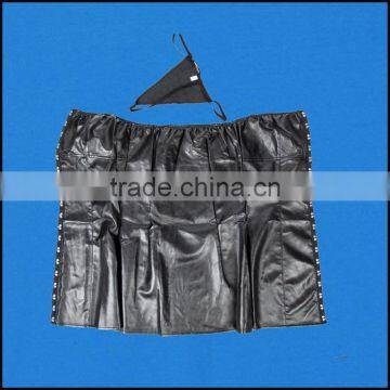 Black Faux Leather Sexy Gothic Corset Dress Front Hasp Strapless Sheath Dresses PVC Club Dress Erotic Women Fashion Dancewear photo-6