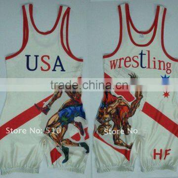 Top Quality Black State Cheap Wrestling Singlets for Sale photo-2