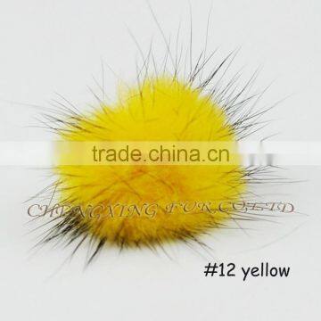 CX-A-27 Genuine Mink Fur Ball Finger Ring photo-5