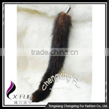 CX-R-35A Wholesale Key Chain Genuine Mink Fur Tail Custom Keychain photo-3