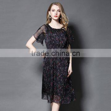 MAXNEGIO Long Summer Lady Dresses Elegant Design Fashion Chiffon Dress photo-3