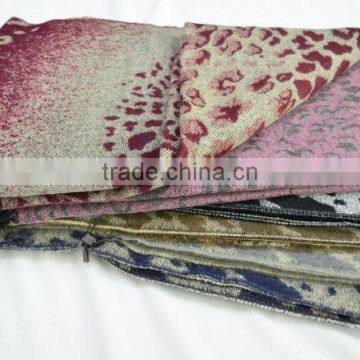 Fashion Large Latest Jacquard Wool Leopard 100%viscose Winter Shawl photo-2