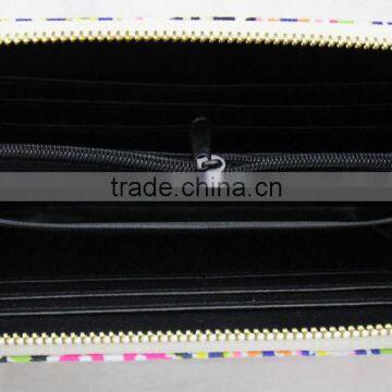 Lady New Cotton Canvas Diversity Print Geometrica Hot Wallet photo-5