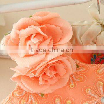 Hot Turkey Wholesale Children Clothes Summer Shiny Performance Dance Dresses Orange One Piece Flower Party Dress Vietnam Dress photo-6