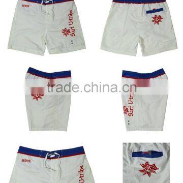 Cheap Price Custom Logo White Board Shorts / Mens Blank Beach Shorts photo-6
