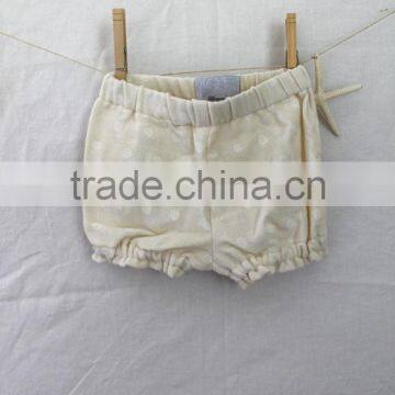 2016 Hot Sale Baby Clothes Summer Casual White Polka Dots Plain Baby Ruffle Bloomer photo-4