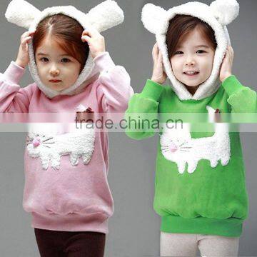 Kids girls cartoon bear coat Jacket children wholesale carters baby clothes 2015 SV012069