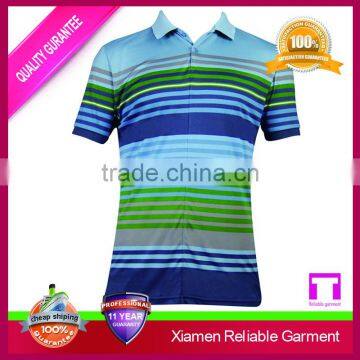 custom multi-color striped polo shirt for men, high quality polo shirts wholesale china