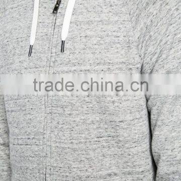 Cheap Plain Grey Zip up Mens Hoodies,french Terry Heather Grey Hoodie photo-3