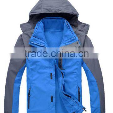 Low MOQ Windproof Mens Softshell Jacket Blue