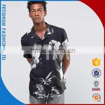 Cheapest Price OEM Service wholesale mens black and white printed dress shirts