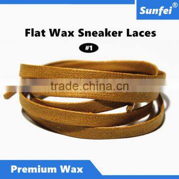 2017 Fashionable Waxed Flat Sports Exercise Fitness Vintage Shoes Laces Accessories - Provide Custom Services - Tan