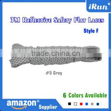 2016 Hot Sale 3M Scotchlite Ultra Reflective Fibers Shoelaces - Red Flat Feature Sneakers Laces - Custom Length Acceptable photo-3