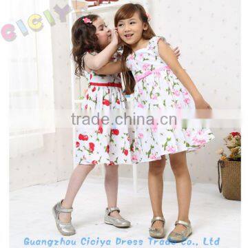 Cute flower summer dress for pretty girls customized dresses design