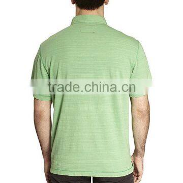 Mens Short Sleeve Slub Cotton Polo T-shirt photo-2