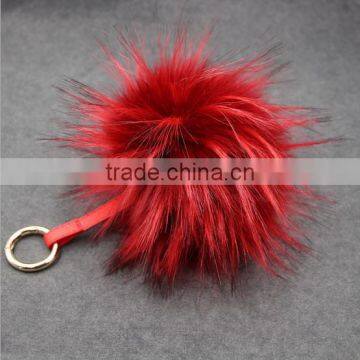 Top Quality Raccoon Fur Pom Pom for Hat/garment/key Chain photo-2